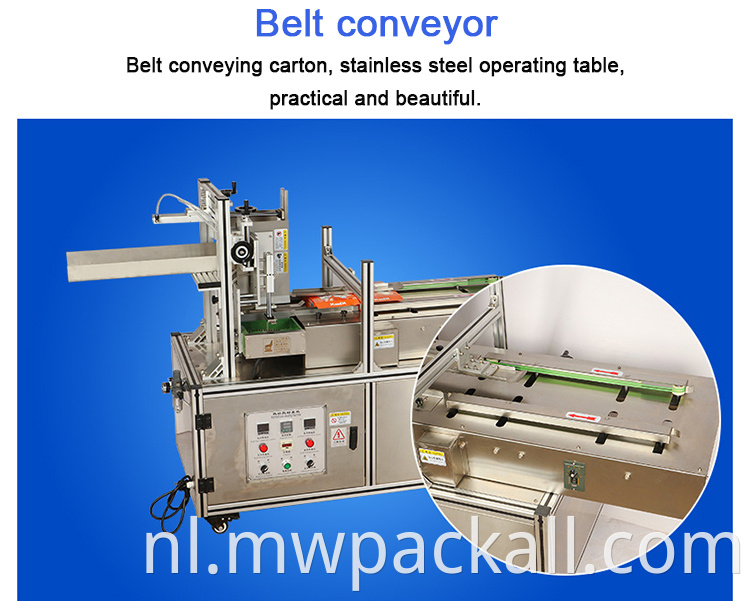 Semi Automatische kleine doos Hot Smelt afdichtingsmachine Koffie Karton Melt Gluer Machine
